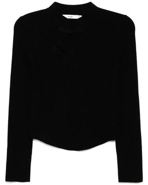 B+ AB Ribbed Pankou Top - Black