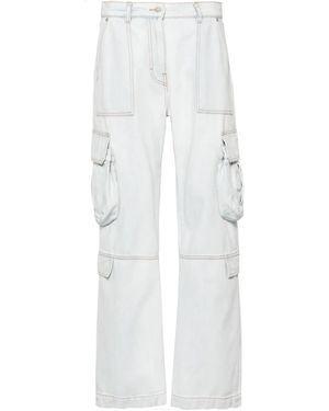 MSGM Mid-Rise Straight-Leg Jeans - White