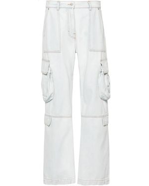 MSGM Mid-Rise Straight-Leg Jeans - White