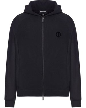 Giorgio Armani Blouson With Zip And Hood - Blue