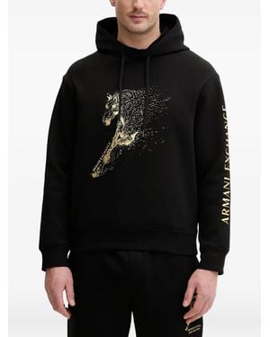 ARMANI EXCHANGE Graphic Hoodie - Black