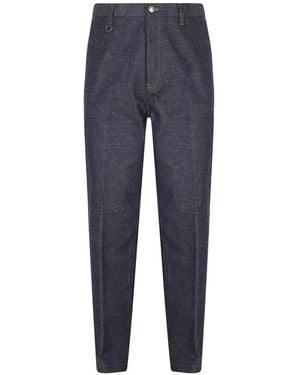Paolo Pecora Pressed-Crease Jeans - Blue