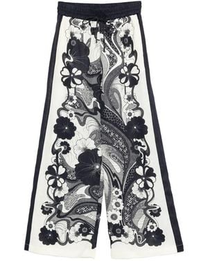 ALÉMAIS Pantaloni A Fiori - Bianco