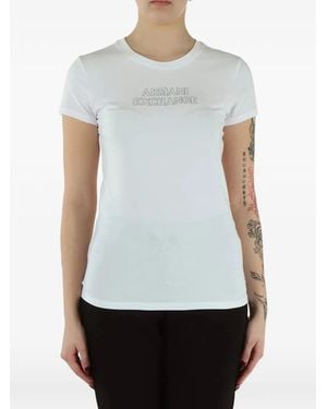 ARMANI EXCHANGE Logo-Print Short-Sleeve T-Shirt - White