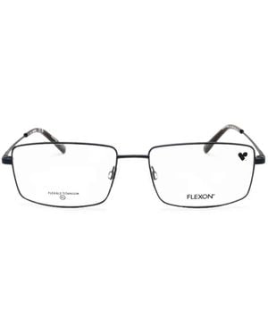 Flexon Rectangular Titanium Glasses - White