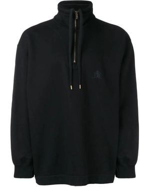 Vetements High-Neck Half-Zip Sweatshirt - Black