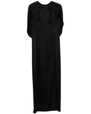 Amsale Maxikleid mit Cape - Schwarz