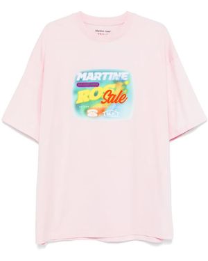 Martine Rose Graphic-Print T-Shirt - Pink