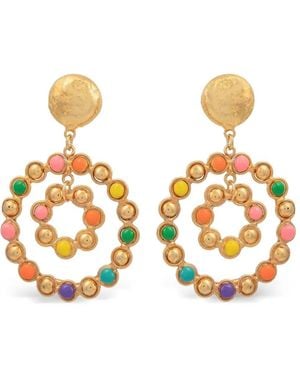 Sylvia Toledano Boucles D'Oreilles Happy Flower En Émail - Blanc