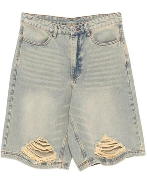 Musium Div. Pantalones vaqueros cortos con efecto envejecido - Gris