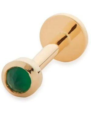 Monica Vinader 9K Mini Gem Onyx Earring - White