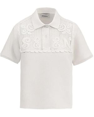 SEEN USERS Polo Old School New Cool À Superpositon En Dentelle - White