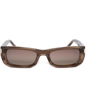 Manière De Voir Milan Curved-Frame Sunglasses - Brown