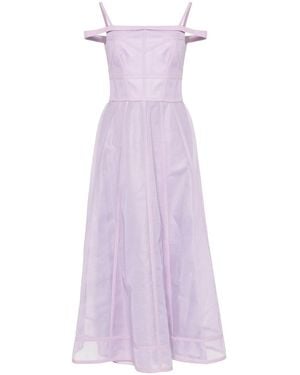 Gemy Maalouf Princess-Cut Midi Dress - Purple