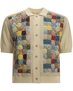 Kapital Patchwork Polo Shirt - Multicolour