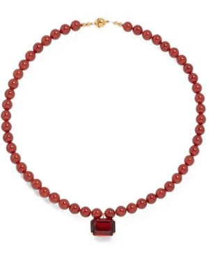 Jennifer Behr Sidonie Crystal-Pendant Necklace - Red