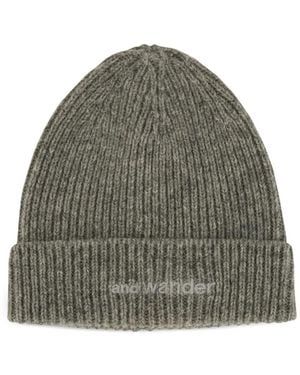 and wander Gerippte Beanie - Grün