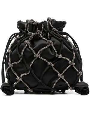 Rosantica Crystal-Embellished Mini Bag - Black