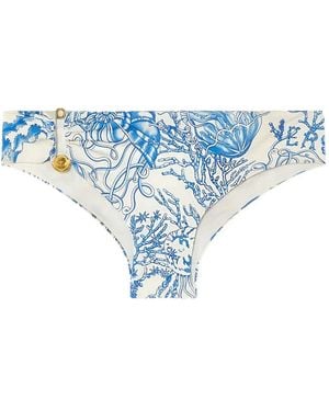 Versace Slip Bikini Underwater Barocco - Blu