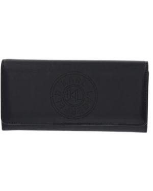 Karl Lagerfeld Embossed-logo wallet - Gris