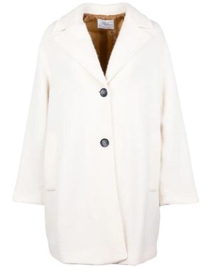 Vicario Cinque Textured Single-Breasted Coat - White