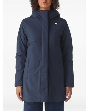 K-Way Kapuzenmantel Mit Logo-Print - Blau