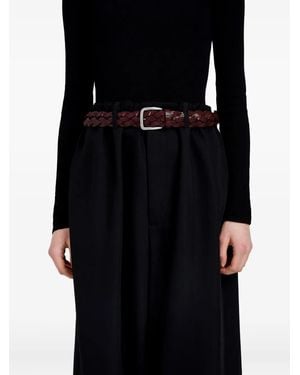 Proenza Schouler ワイド レザーベルト - ブラック
