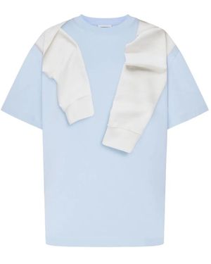 Moschino Trompe-L'Œil Print T-Shirt - Blue