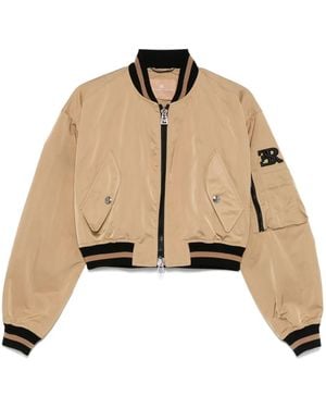 Ermanno Scervino Cropped Bomber Jacket - Natural