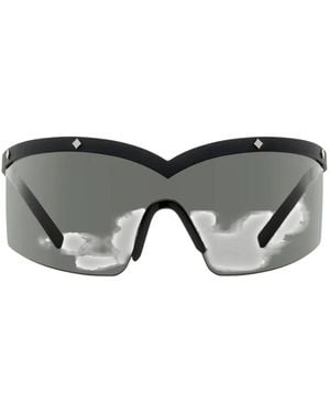 MCM Geometric-Stud Shield Sunglasses - Grey