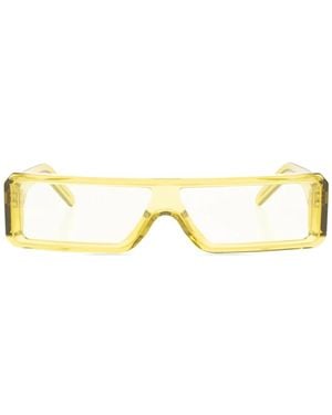 Rick Owens Rectangular-Frame Sunglasses - Yellow