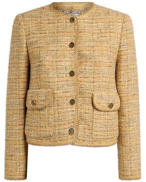 Etro Tweed-Effect Cropped Jacket - Natural