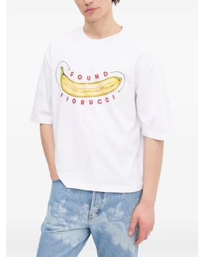 Fiorucci Banana-Print T-Shirt - White
