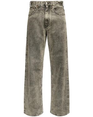 MM6 by Maison Martin Margiela Jeans A Gamba Ampia - Grigio