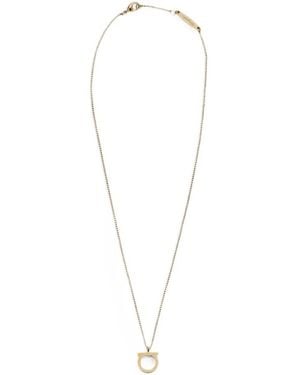 Ferragamo Collar Gancini Con Cristales (L) - Blanco