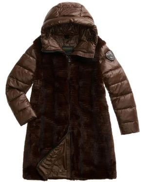 Blauer Cappotto Aspen Imbottito Con Inserti - Marrone