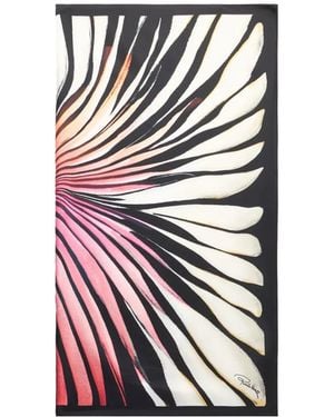 Roberto Cavalli Ray Of Paradise Printed Scarf - White