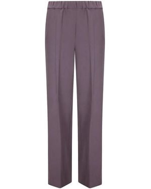 Alberto Biani Pantalones Elásticos Con Pinzas - Morado