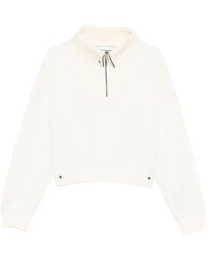 Iceberg Sweater Met Halve Rits - Wit