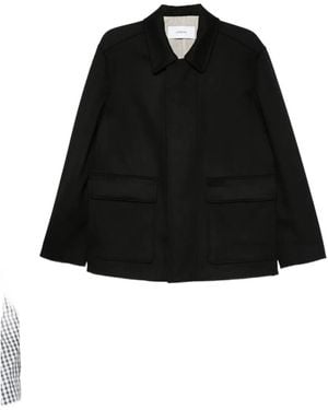 Lardini Wool Flap-Pocket Jacket - Black