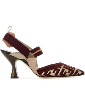 Fendi Colibri Monogram-Pattern Court Shoes - Brown
