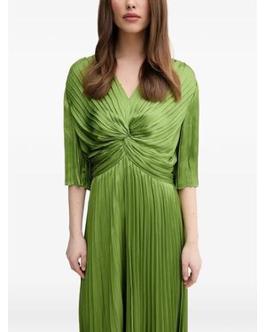 Joseph Ribkoff Pleated Twist-Detail Dress - Green