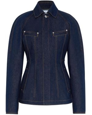 Jean Paul Gaultier Shoulder-Pads Denim Jacket - Blue