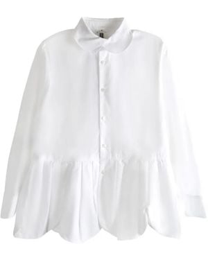 Noir Kei Ninomiya Peter Pan Collar Pleated Blouse - ホワイト