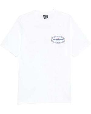 Stussy Text-Print T-Shirt - White