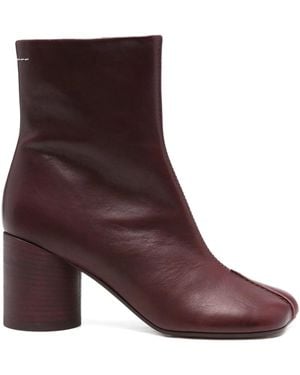 MM6 by Maison Martin Margiela Stiefel mit Blockabsatz und Reißverschluss 70mm - Braun