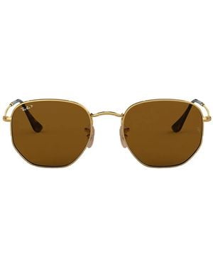 Ray-Ban Occhiali Da Sole Tondi - Marrone