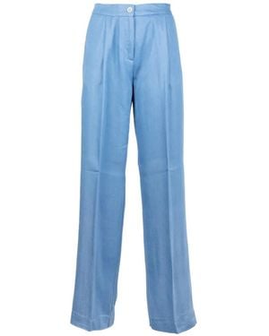 Cruna Pantalon À Design Plissé - Blue