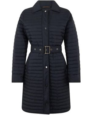 Moorer Belted Down Jacket - Blue