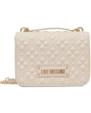 Love Moschino Quilted Shoulder Bag - Natural